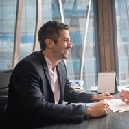 Attorney sitting at table